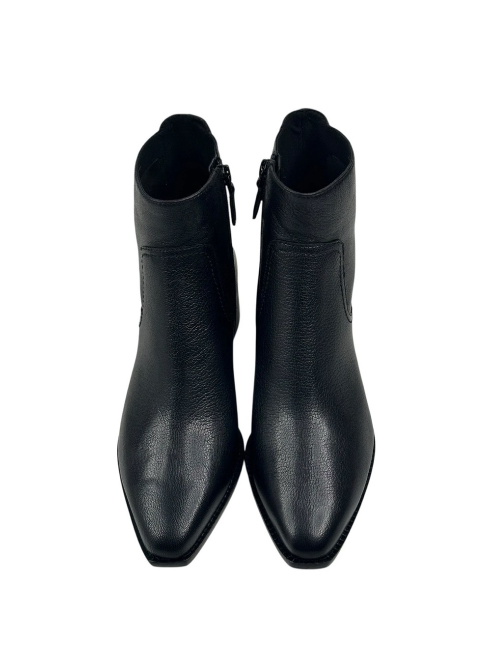 Cole Haan  Genuine Black Leather Ankle Boots - Classic Zip Booties